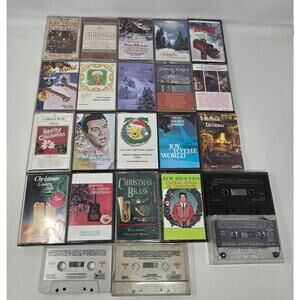 Christmas Music Cassette Tape Lot of 23 Country Gospel Ballads Orchestra Crosby